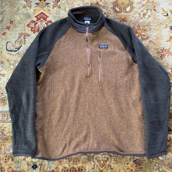 Patagonia better sweater 1/4 zip pullover mens size large two tone - Picture 1 of 4